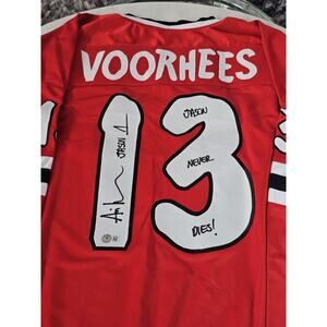 Ari Lehman Friday The 13th Multi Inscribed Signed Jason Voorhees Hockey Jersey
